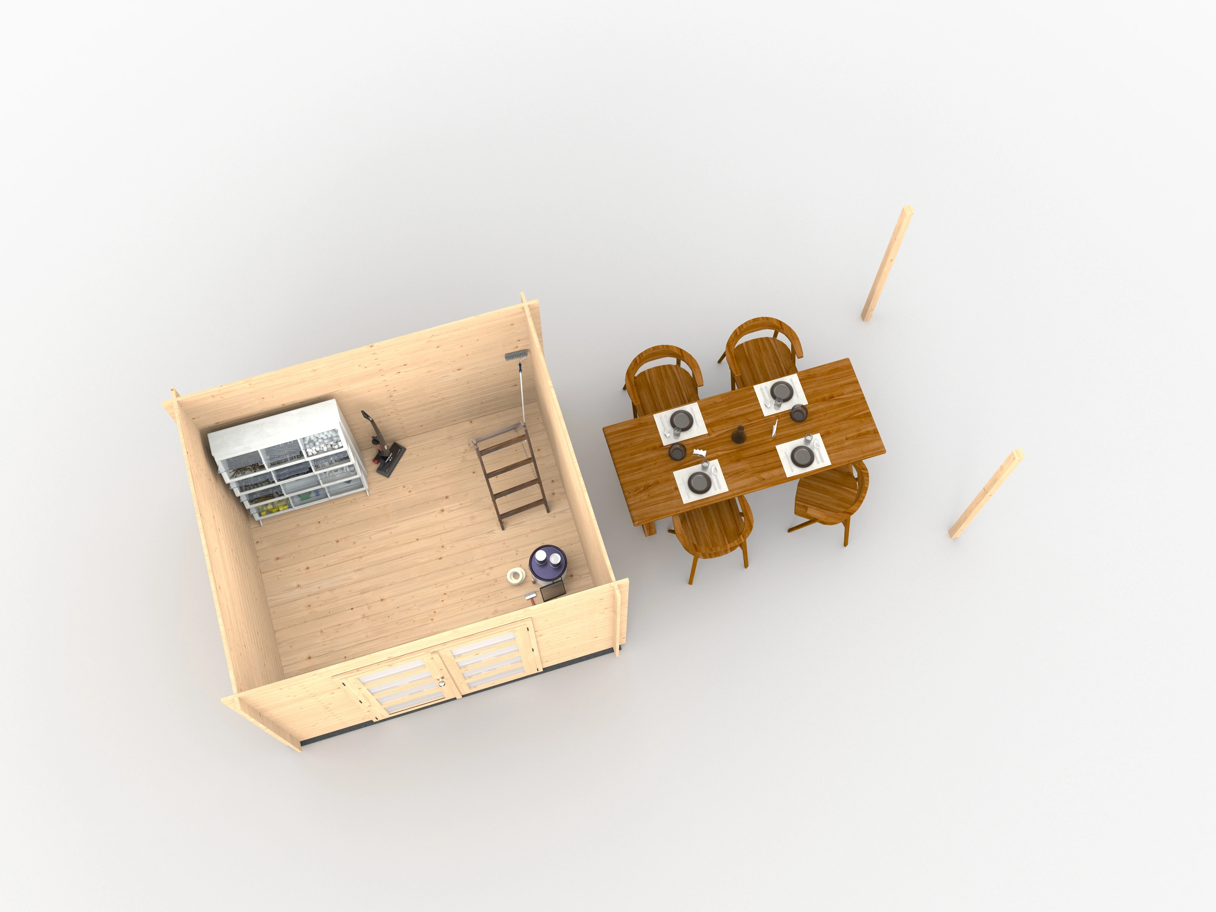Woodlands Blokhut Umea 600 x 250 cm - Afbeelding 4